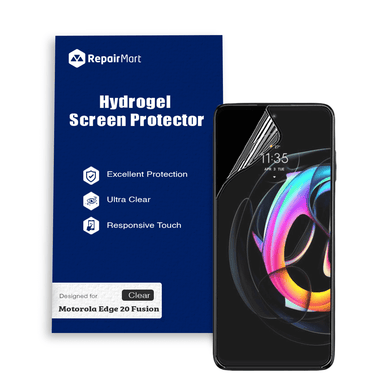 Motorola Edge 20 Fusion Compatible Premium Hydrogel Screen Protector With Full Coverage Ultra HD